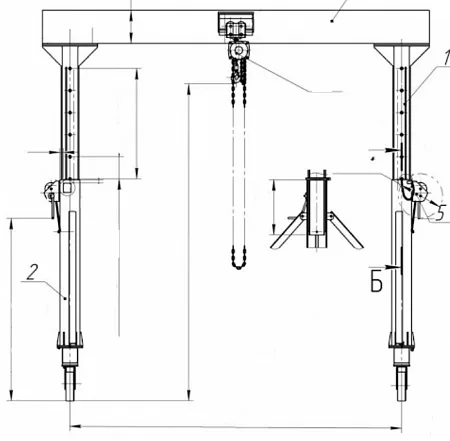 МПУ  г/п 2т., пролёт 3м., высота 5м